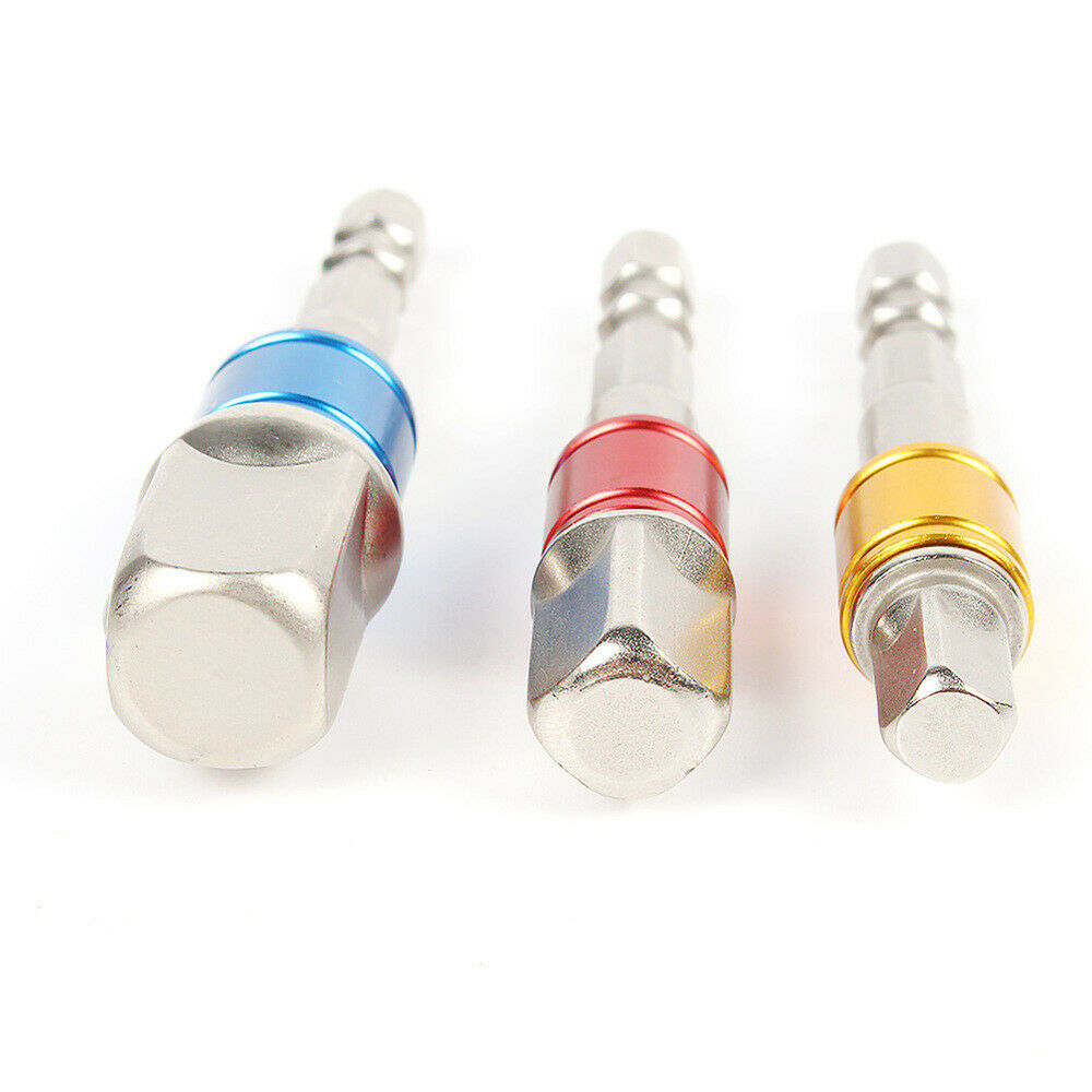 3Pcs Hexagonal Shank Impact Drill Driver Socket Drill Bit Adapter Set Wrench