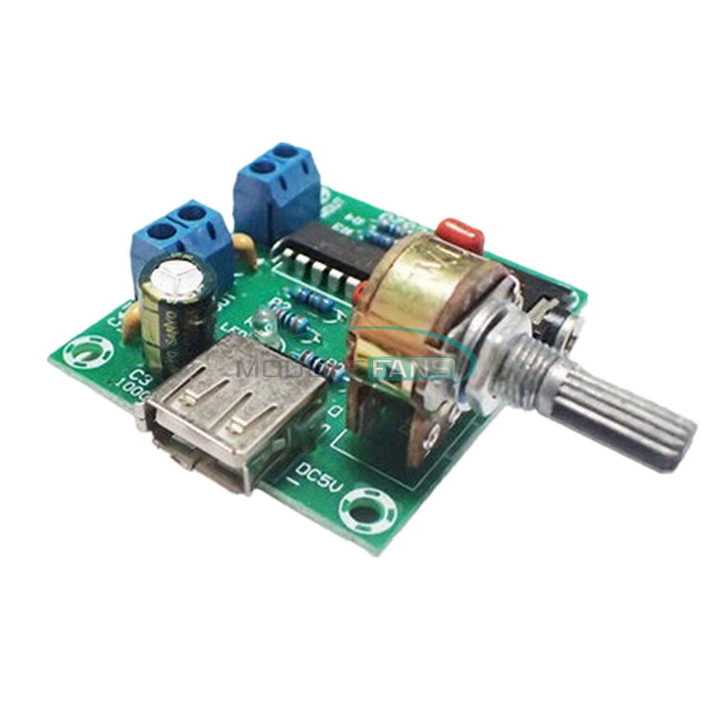 PM2038 Dual Track Amplifier Board 5W+5W Module USB Power Supply  LED Indicator