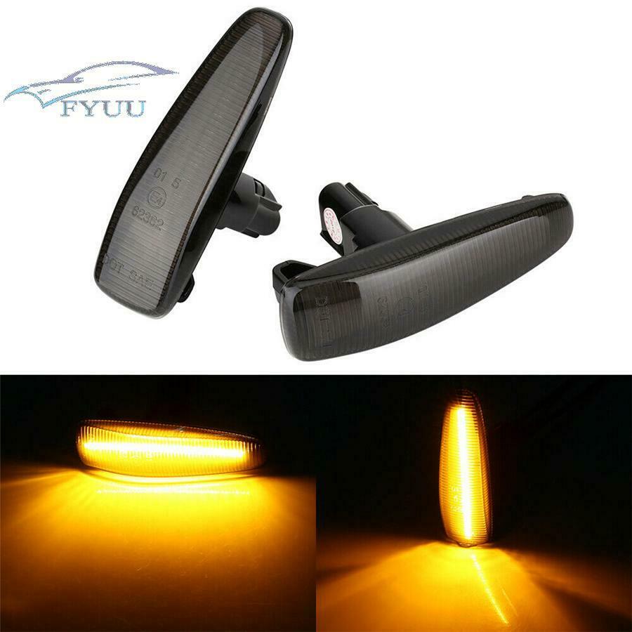 2X Turn Signal Smoked LED Side Marker For Lancer EVO X Sport Lamp-Repeater UP