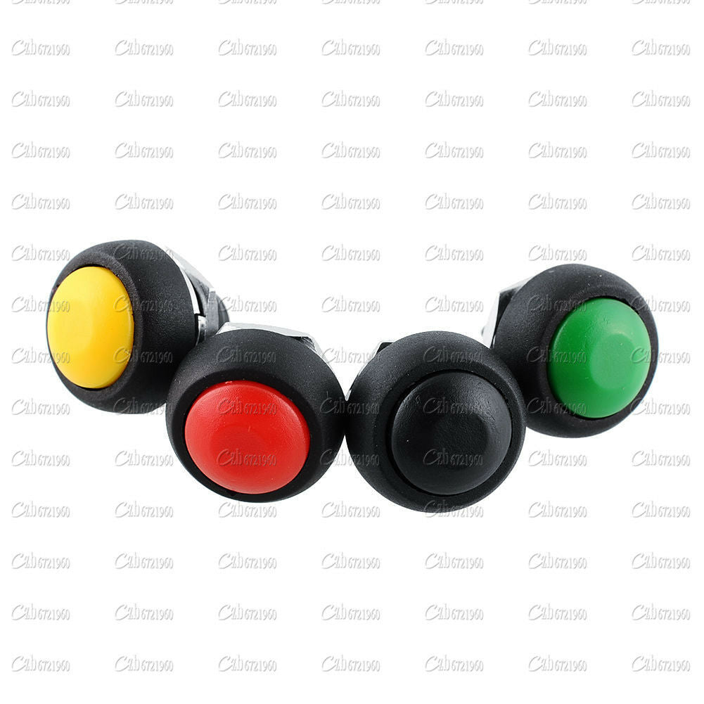 4Pcs 12mm Waterproof Momentary ON/OFF Push Button Mini Round Switch