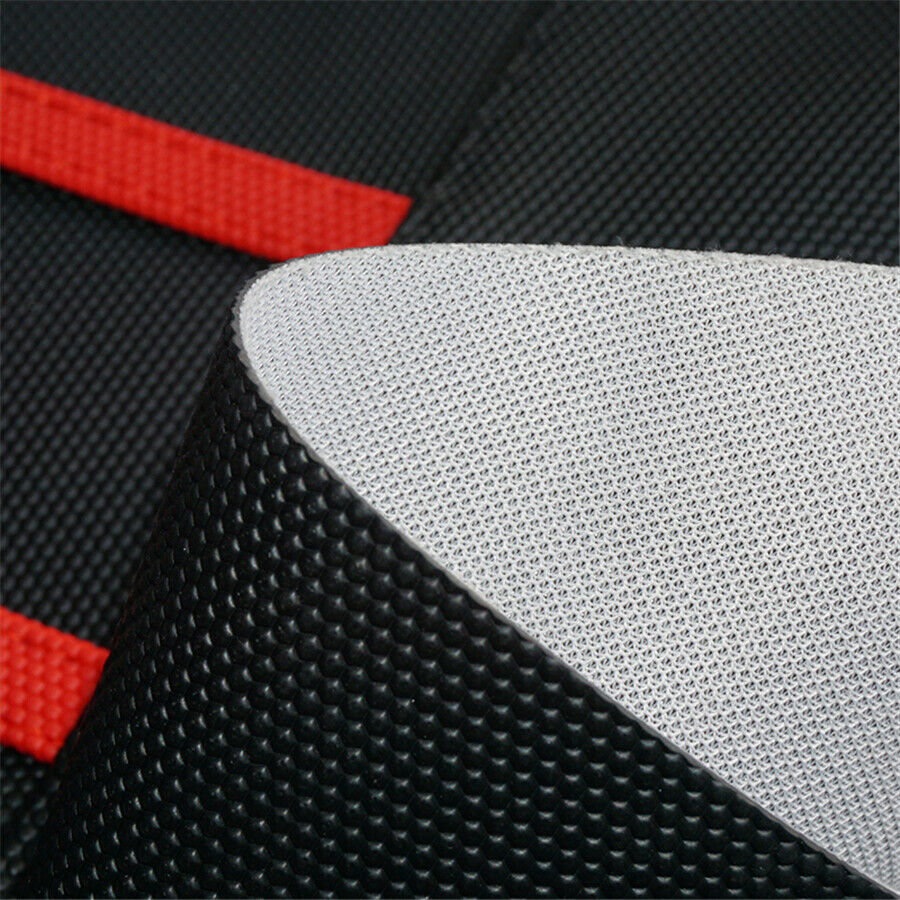 Black&Red Rubber Motorcycle Seat Protect Cover Seat Antislip Cushions Waterproof