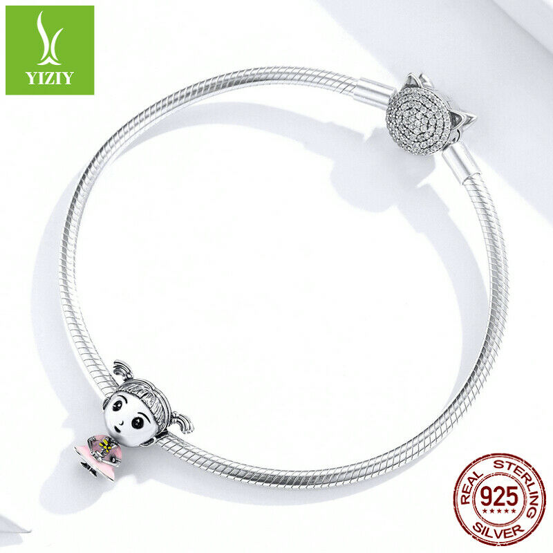 Women 925 Sterling Silve Sister in Family Charms Beads Fit Bracelets & Necklace