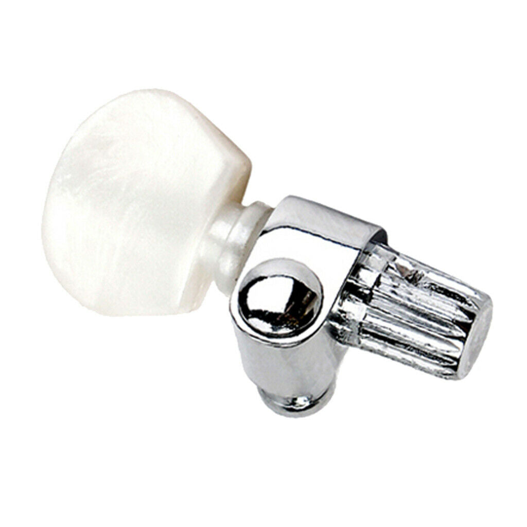 6x Chrome 5th String Banjo Tuners Keys Machine Heads Knobs for Banjo Accs