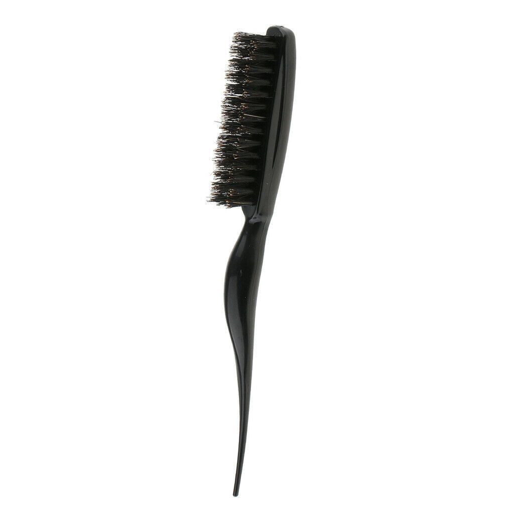 Nylon Teasing Hair Brush With Plastic Handle, Three Row Salon Teasing Brush, Rat
