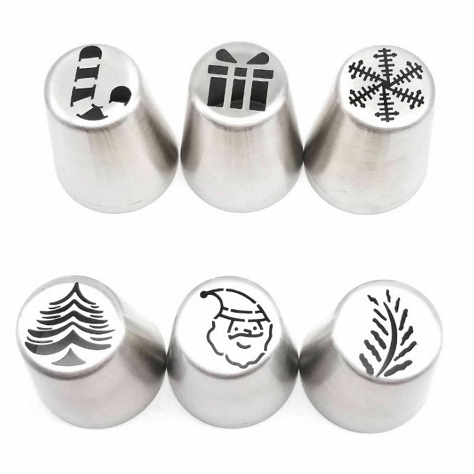 Set of 15 Stainless Steel Icing Piping Nozzle Pastry Cake Xmas Flower Mouth