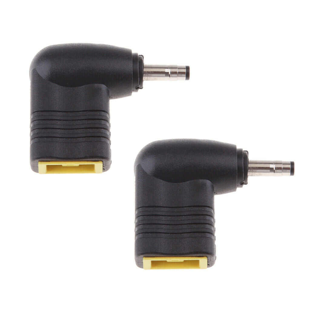 2x DC 4.0x1.7mm Male to Square Female Power Adapter For Lenovo Laptop PC