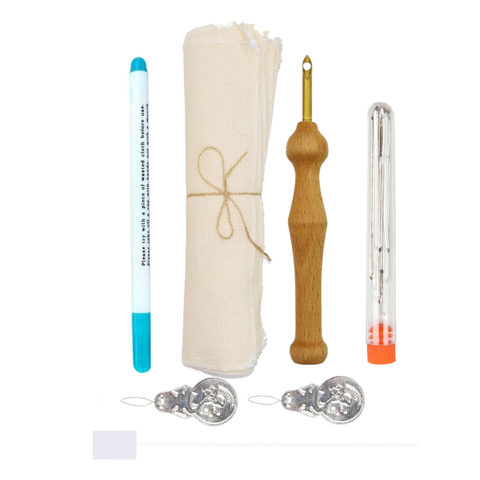7 Pcs Punch Needle Embroidery Kits Rug Making Yarn Punch Needle, Embroidery Pen,
