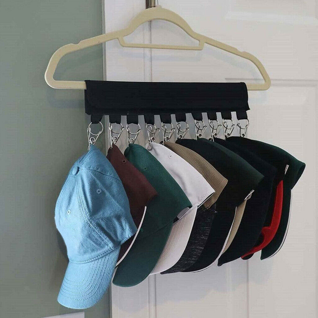 Portable Metal Hat Holder for Room Storage Clips 2pcs Foldable Caps Rack