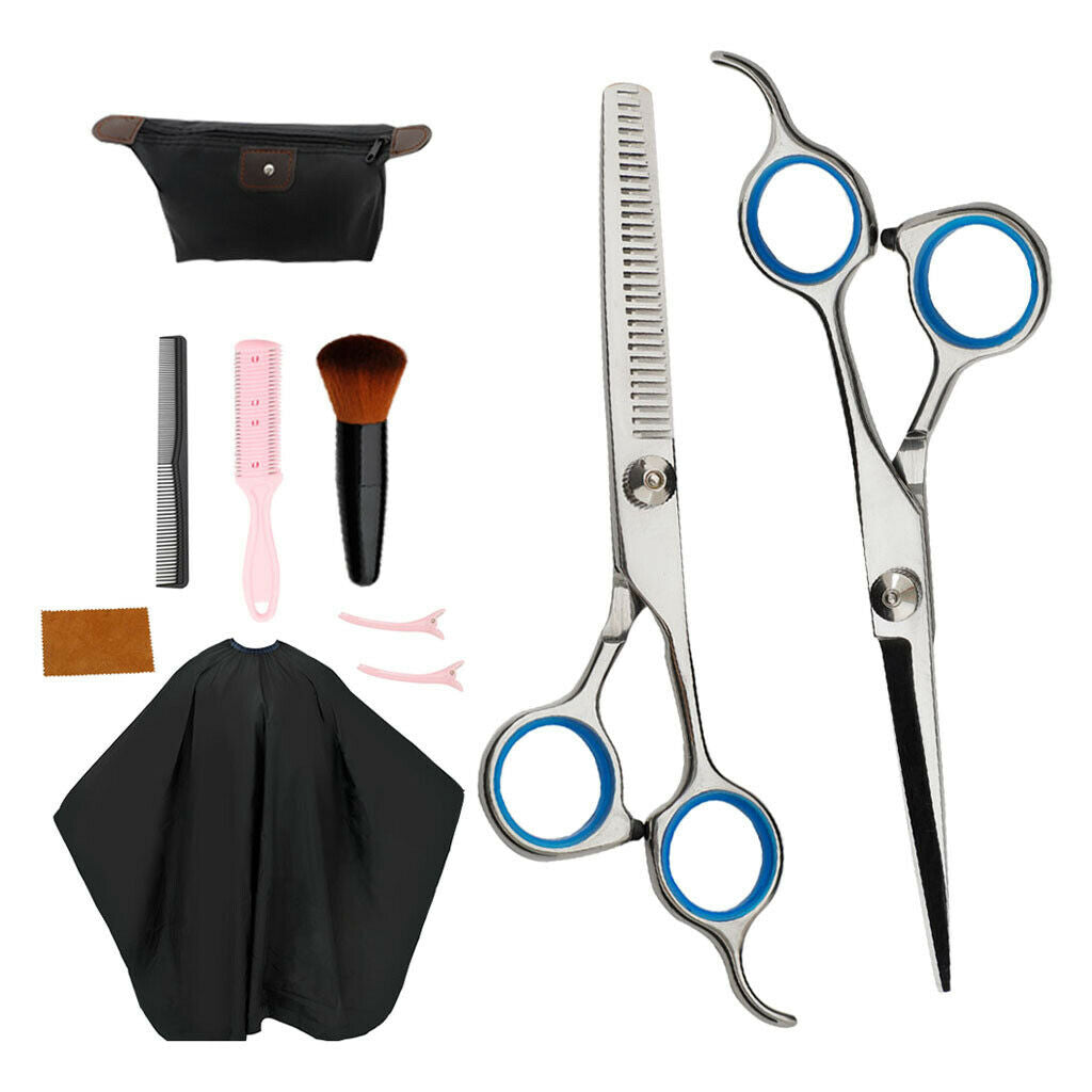 Barber Hair Cutting Scissors Kit w/ Accessories Scissors for Men Women B