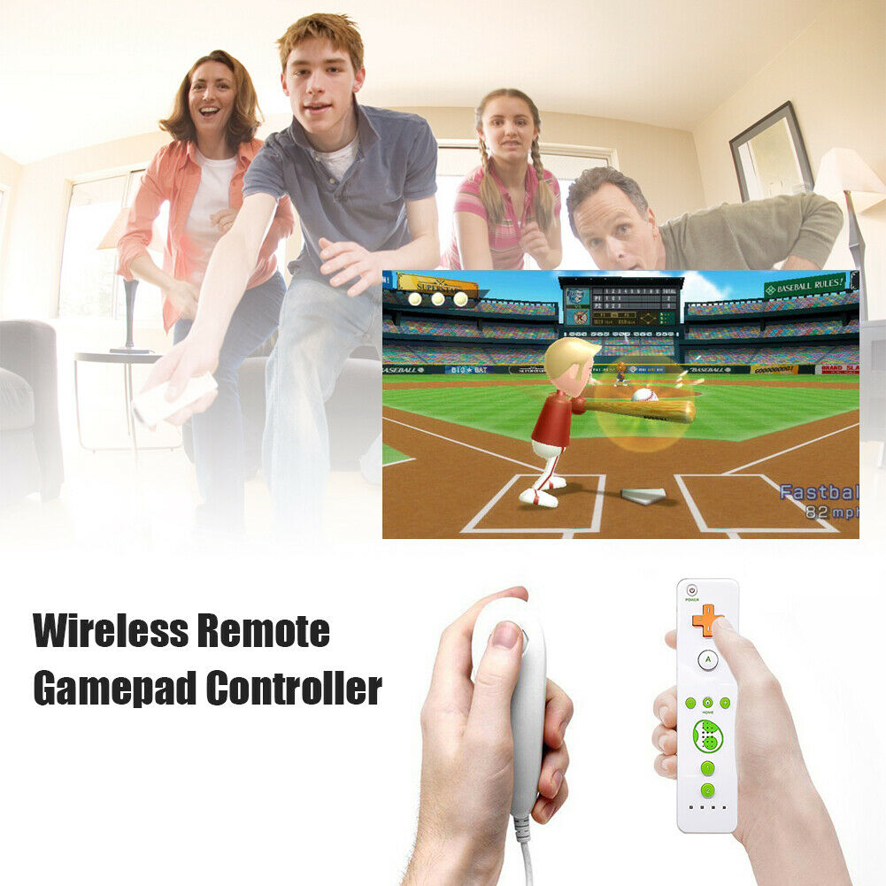 Remote Nunchuck Controller Built in Motion Plus Wireless For Nintendo Wii /Wii
