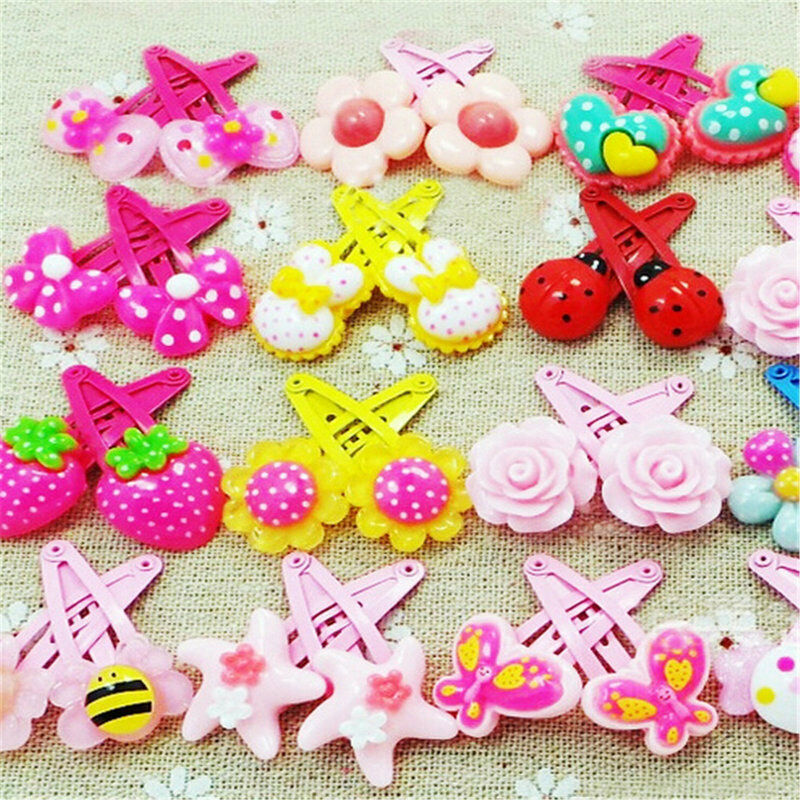 Wholesale 20pcs Mixed Cartoon Styles Baby Kids Girls HairPin Hair Clips Headwear