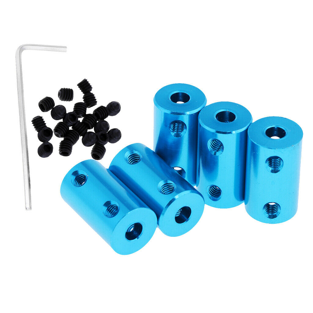 5x 5mm to 5mm Alloy Shaft Coupling Motor Coupler Connector for RC Car