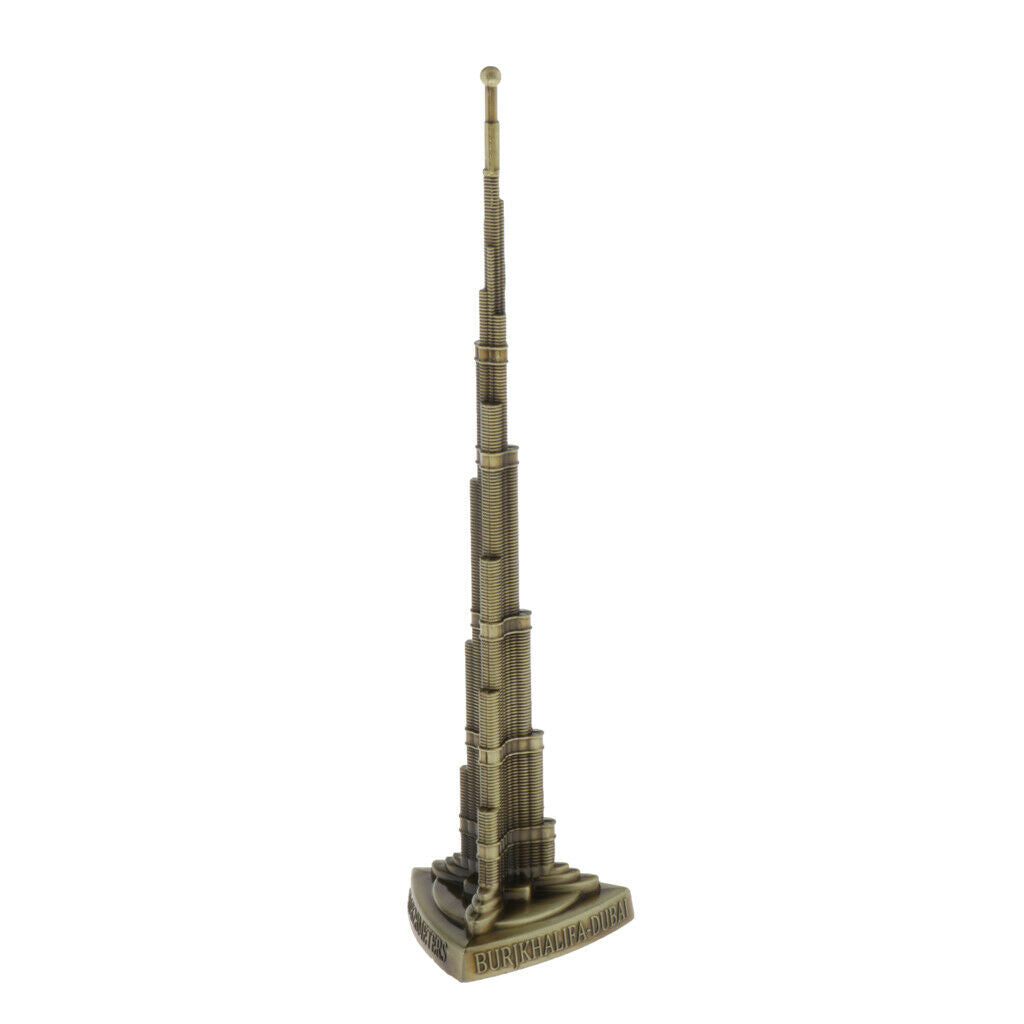 Alloy Dubai Halifah Tower Landmark Building Home Decor Handmade Gifts Bronze