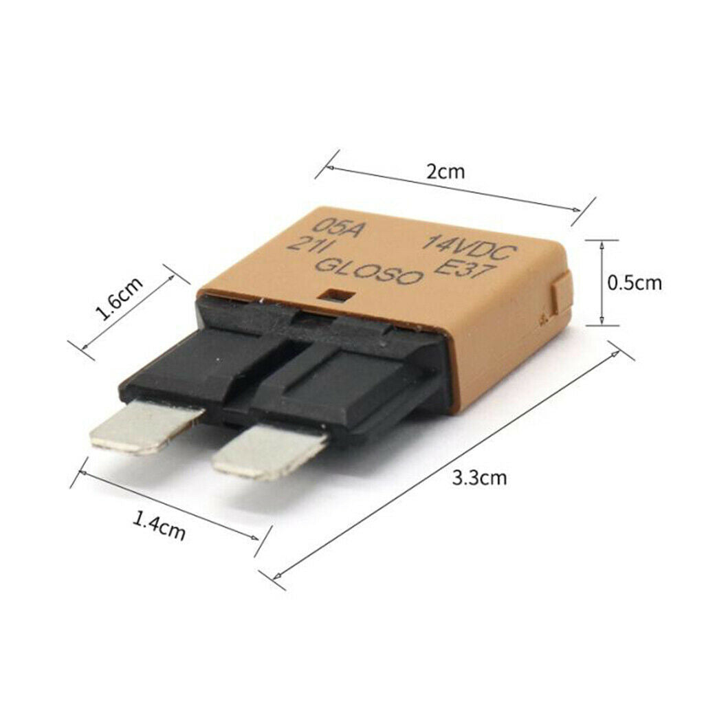 Universal Car Truck Marine Automatic Reset Circuit Breaker Blade Fuse 5A
