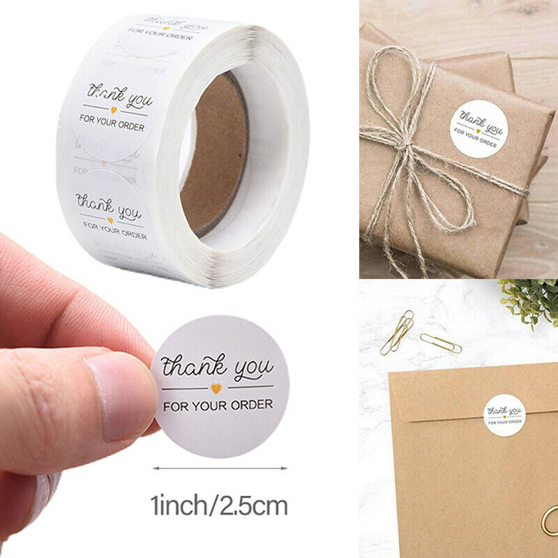 500PCS/Roll Round THANK YOU Stickers Seal DIY Labels Stickers for Packa.l8