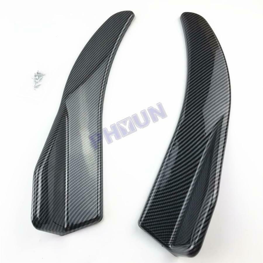 2x 17.3'' inch Car Rear Bumper Spoiler Protector Body Kit Carbon Fiber Style
