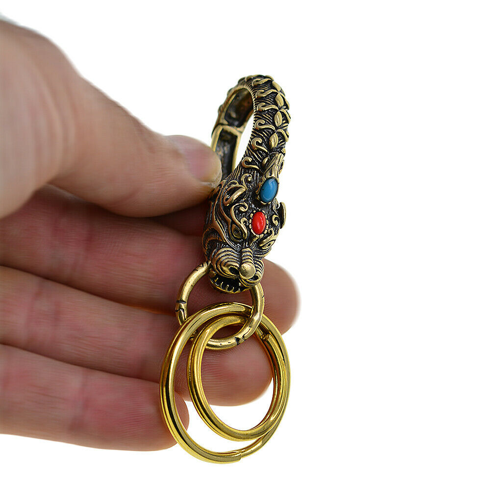 4pcs Heavy-Duty Solid Brass Key Ring Bag Key Hook Wallet Holder for Bags