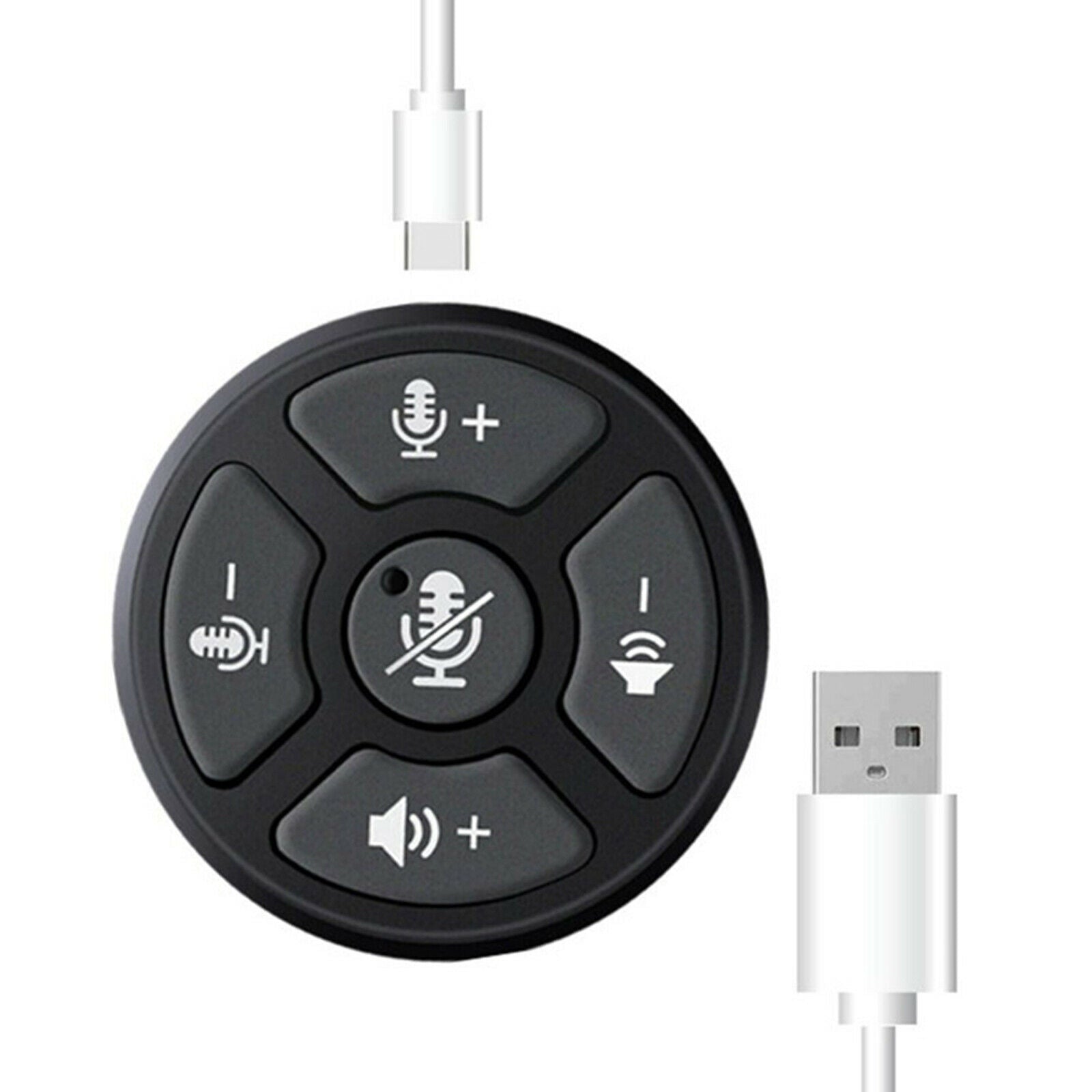 USB Conference Microphone with Mute Button Easy Setup for Online Class PC