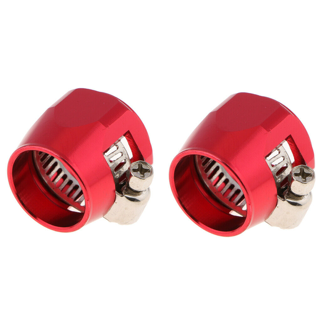 2pcs AN10 Fuel Hose Line End Cover Clamp Finisher Adapter Fitting Connectors