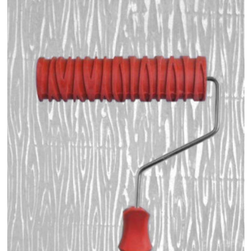 Creative 7inch Grain Pattern Paint Rubber Roller for Home Shop Wall Decor @