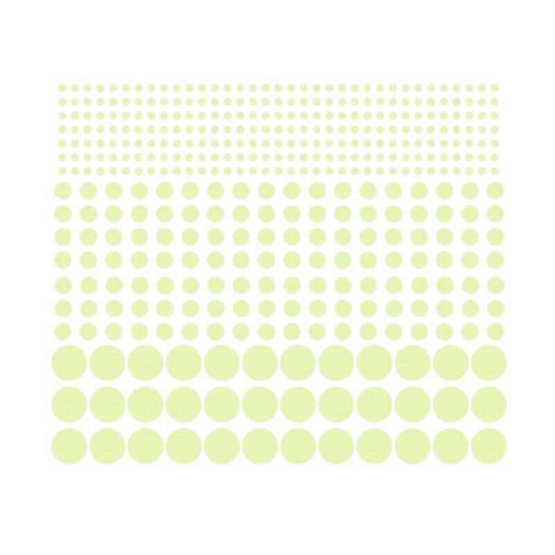1X(407Pcs Diy Glow In The Dark Wall Stickers Luminous Fluorescent Rould Dot Fo7)