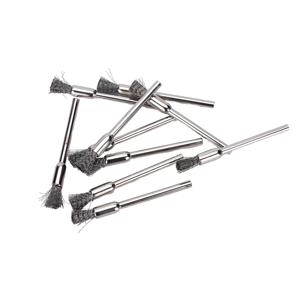 New 10pc Mini Wire Brush Brushes Cup Wheel for Grinder or Drill 3x5mm  fas MiSJ