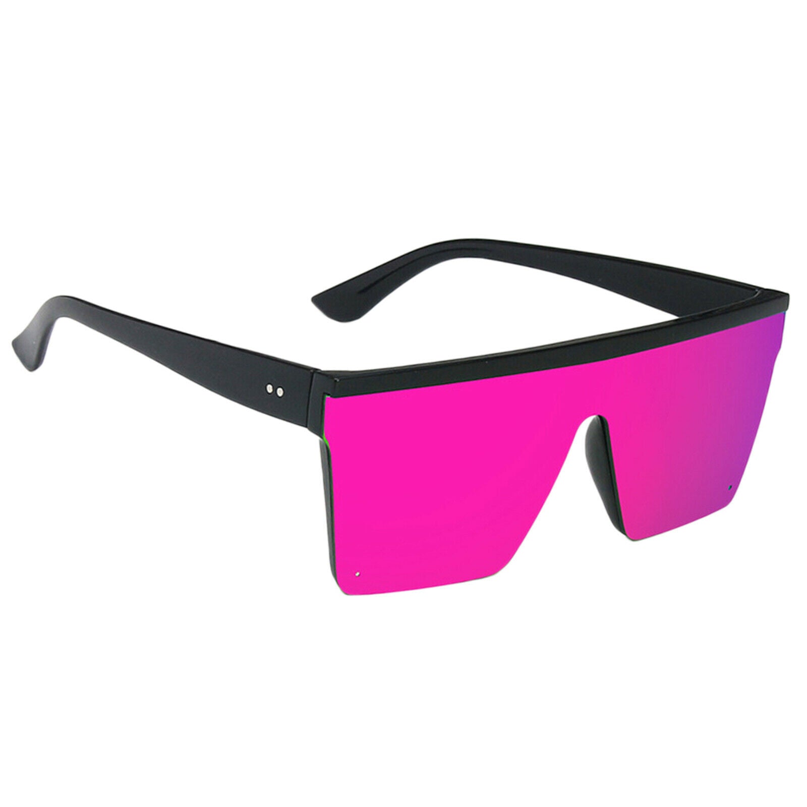 Trendy Frame Retro Square Sunglasses Large Flat Top Shades Protector Unisex