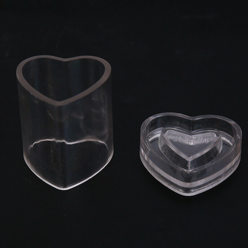 Love shape Acrylic Candle Mold  DIY Handmade Soap Making Cake Decorat*wkM XG Qx