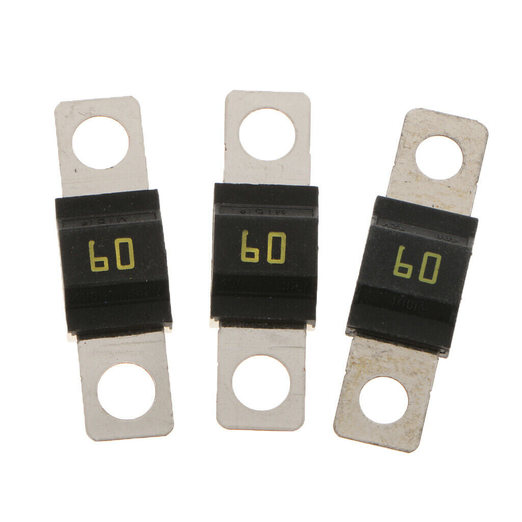 Flat Metal Fuse Slow Bolt Fuses Car Audio Power High Current Fuses 32V 60A