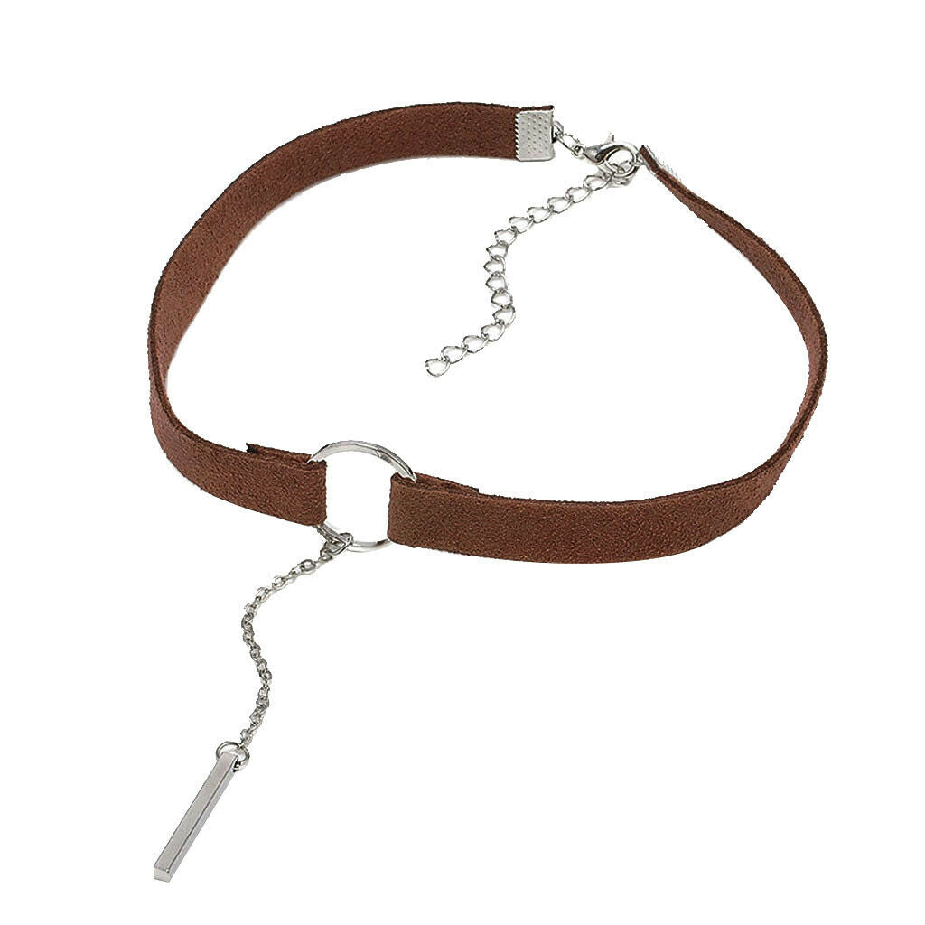 Choker Collar Chain Pendant Necklace Party Prom Fancy Elegant Decor Coffee
