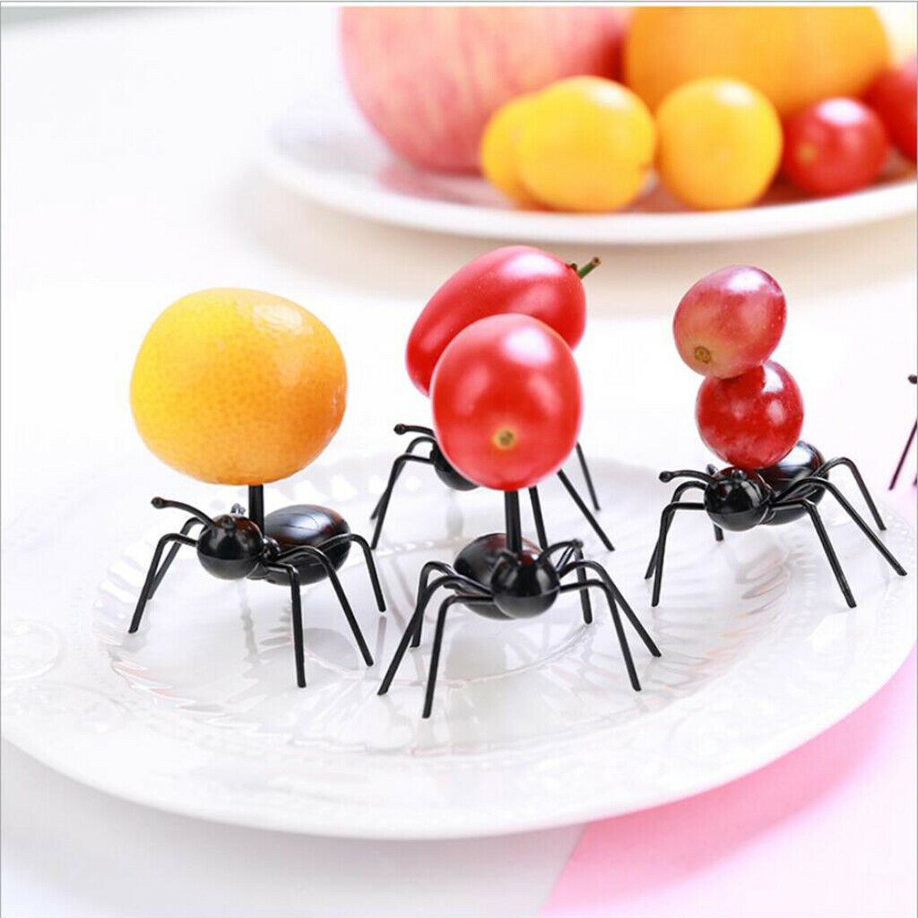 24PCS Reusable Ants Fruit Forks Sticks Cocktail Picks Party Service Supplies