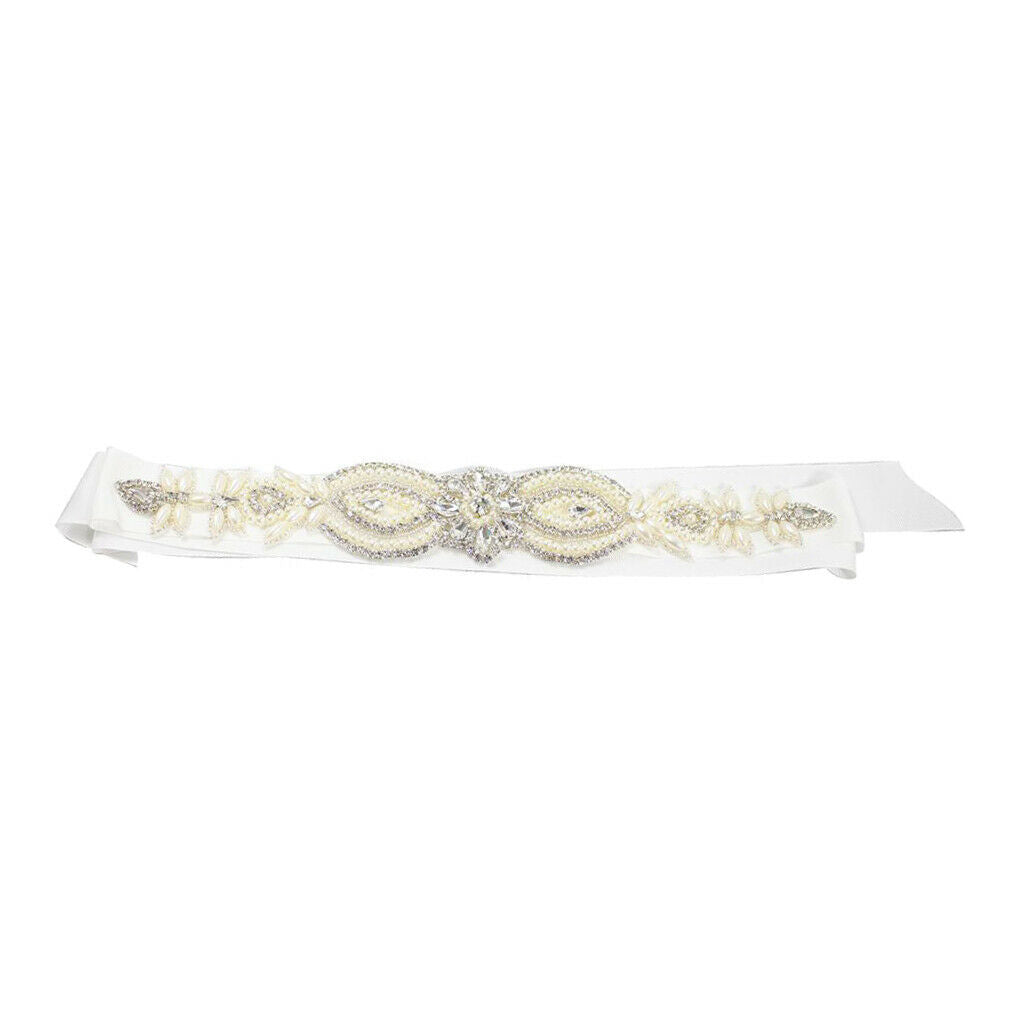 Crystal Sparkle Sash Belt Bridal Prom Dress Wristband Accessories Band Trim