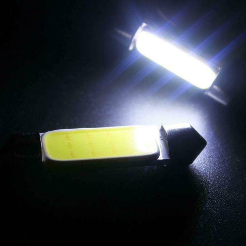 10Pcs LED COB Festoon 36mm 12V White bulbs Car Error Free Interior Reading Light
