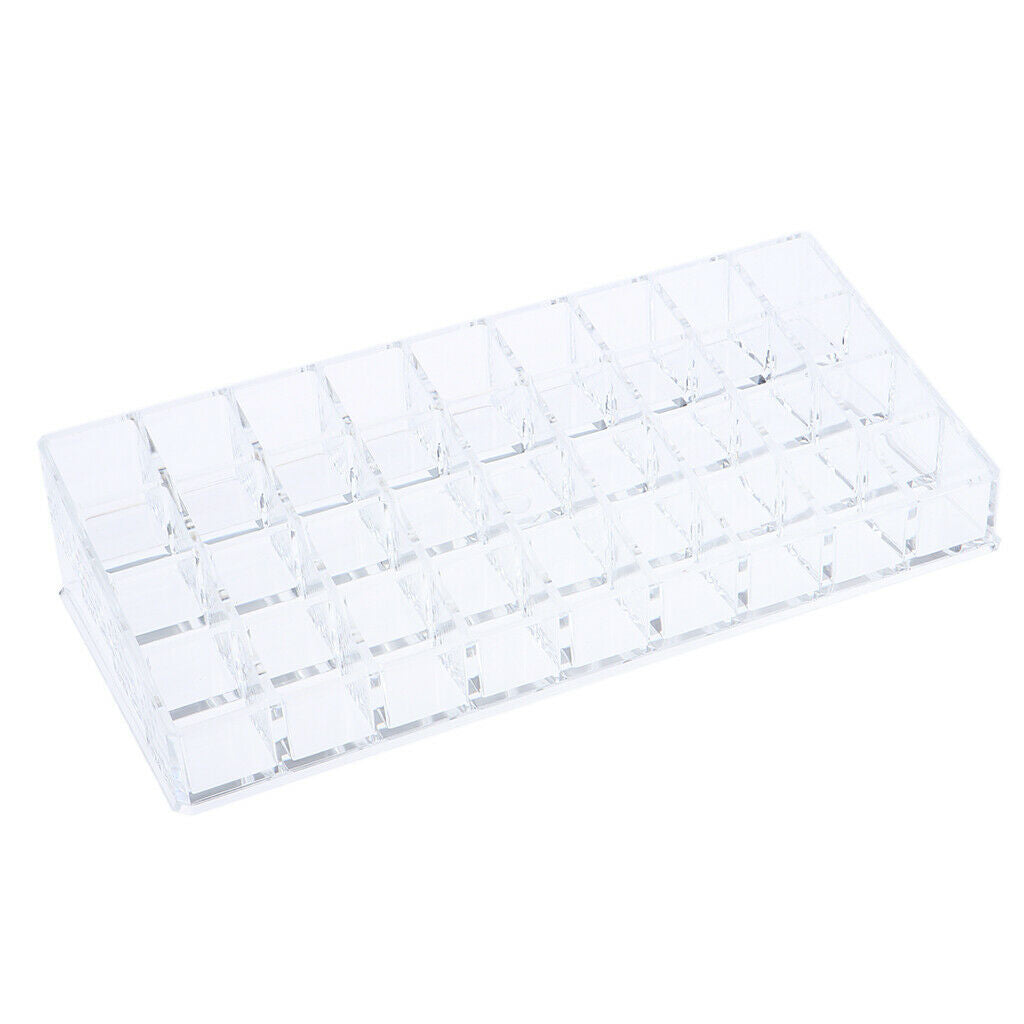 36 Spaces Clear Acrylic Lipstick Organizer Display Stand Cosmetic Makeup