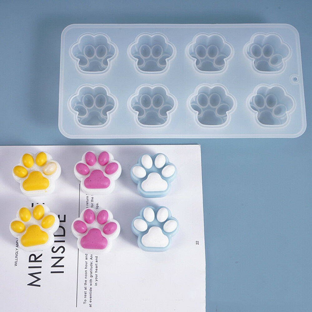 DIY Epoxy Mold Semi-stereoscopic Cat Paw Mirror Frosted Silicone Mould Handcraft