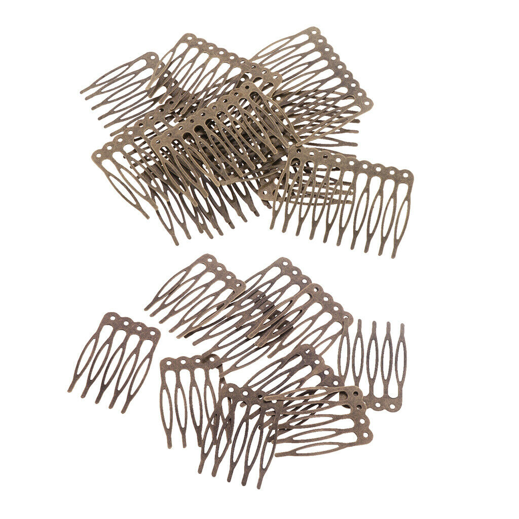 20pcs 5/10 Teeth DIY Metal Wire Hair Clip