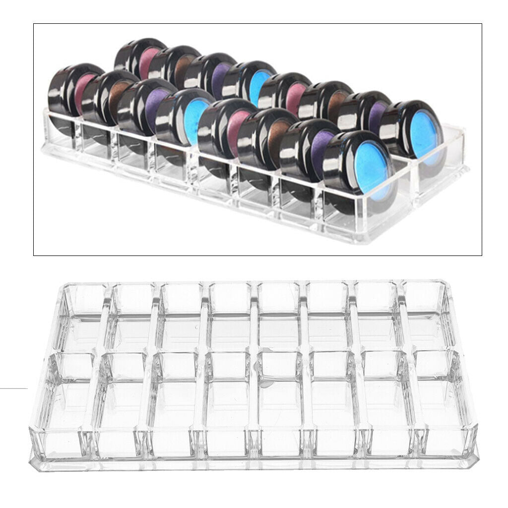 16 Slots Acrylic Powder Makeup Drawer Holder Organizer Display Storage Case