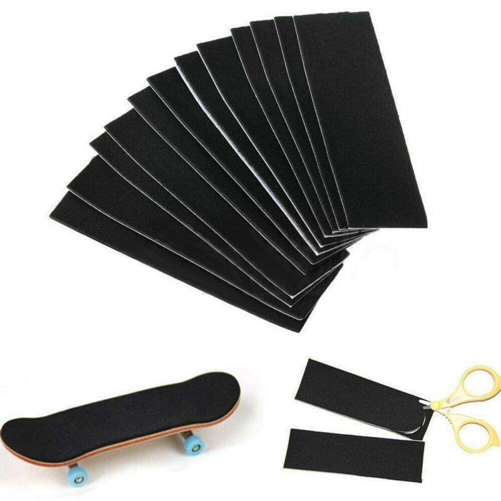 12PC Self-adhesive Foam Grip Tape Uncut Stickers Black For Wooden Fingerboard