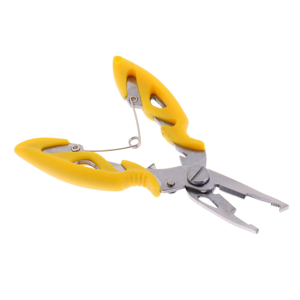 Multi Function Stainless Steel Fishing Pliers Curved Nose Scissors
