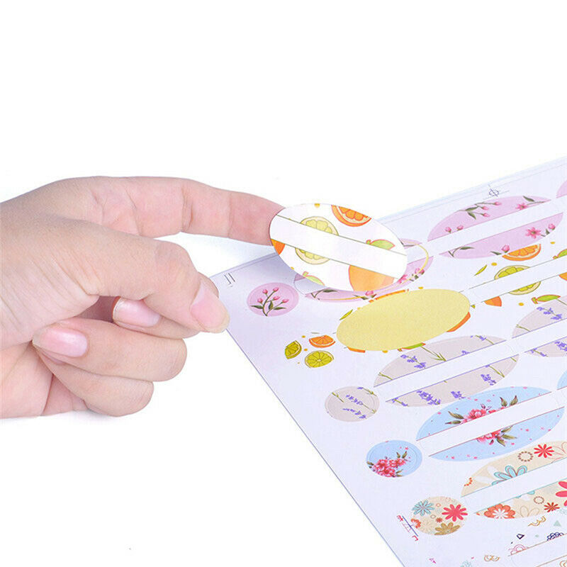 1 Sheets Essential Oil Bottle Vial Cap Stickers Labels Coated Cap Round D.l8