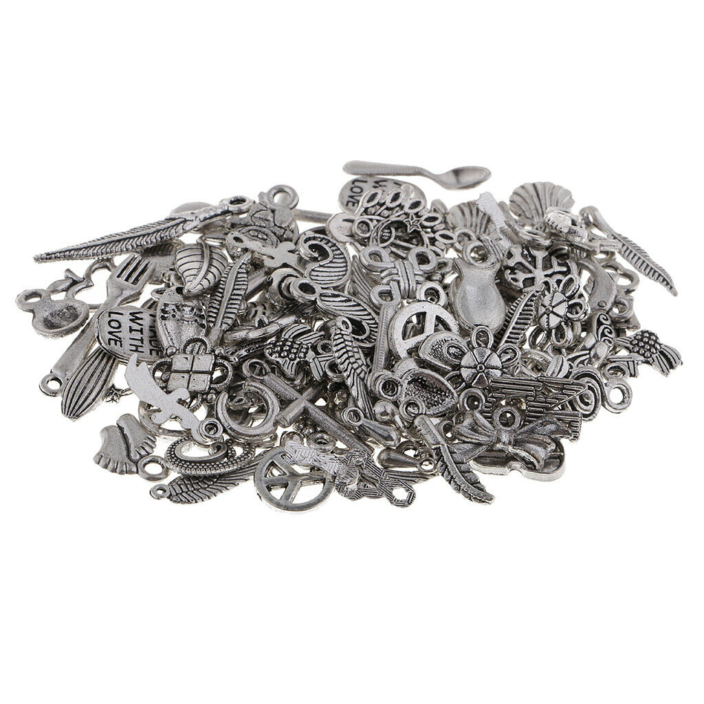 100pcs Alloy Charms Pendants Findings for DIY Kids Children Hair Accessories