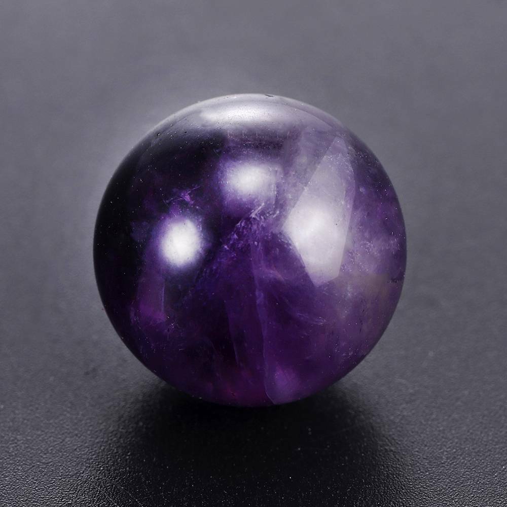 Natural Amethyst Quartz Sphere Crystal Pretty Ball Healing Purple Stone 20MM