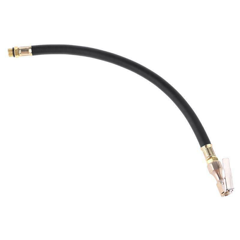 Car Tire Inflator Hose 1/4" Fast Self-locking Chuck Pressure Gauge Air Hose Tube