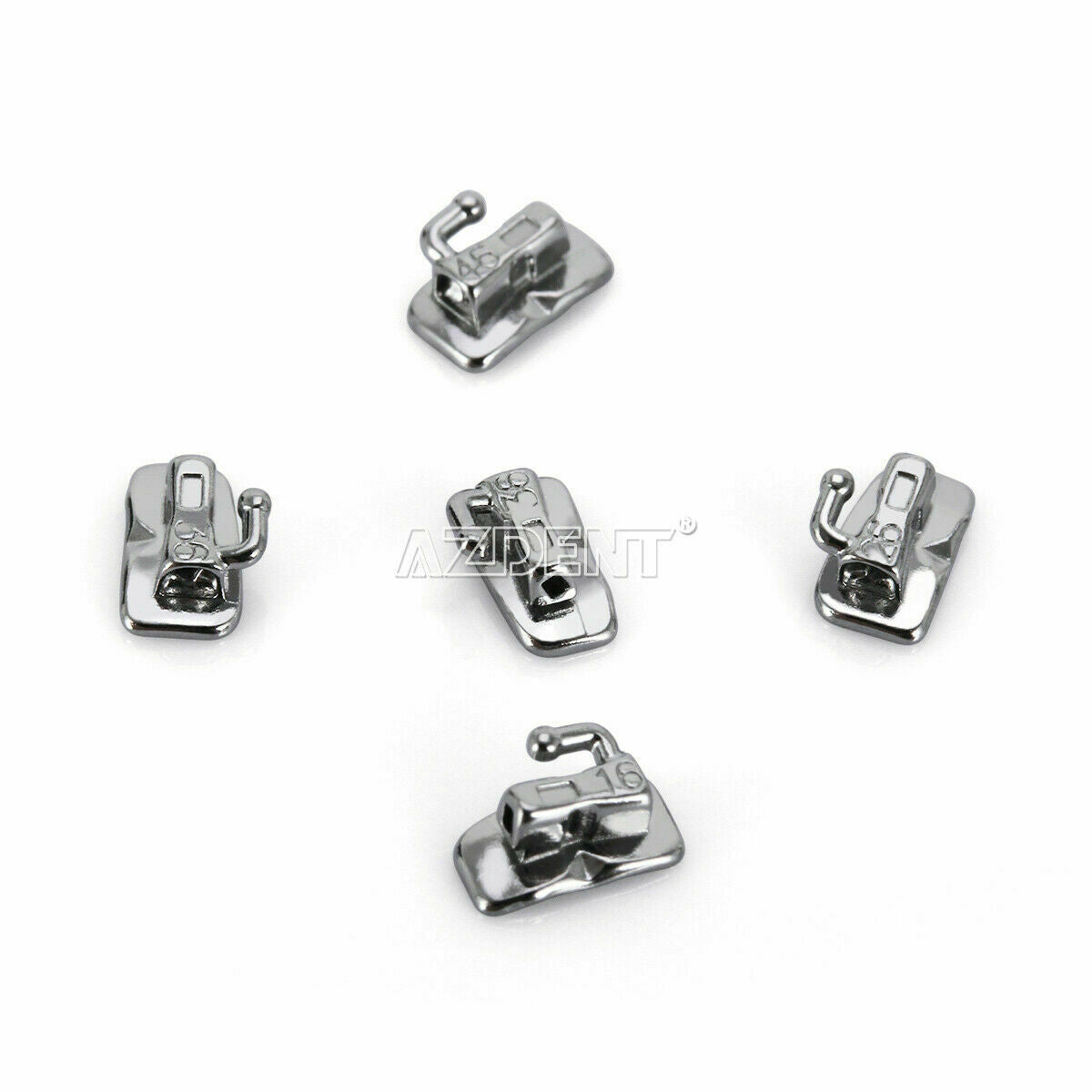 5 X Dental Ortho Bondable Buccal Tubes 1st Molar MBT 0.022 Non-Conv AZDENT