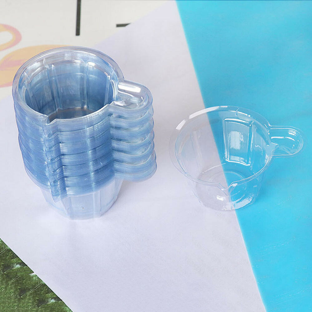 100PCS 40ML Plastic Disposable Cups Dispenser Epoxy Jewelry Silicone Mold DIY