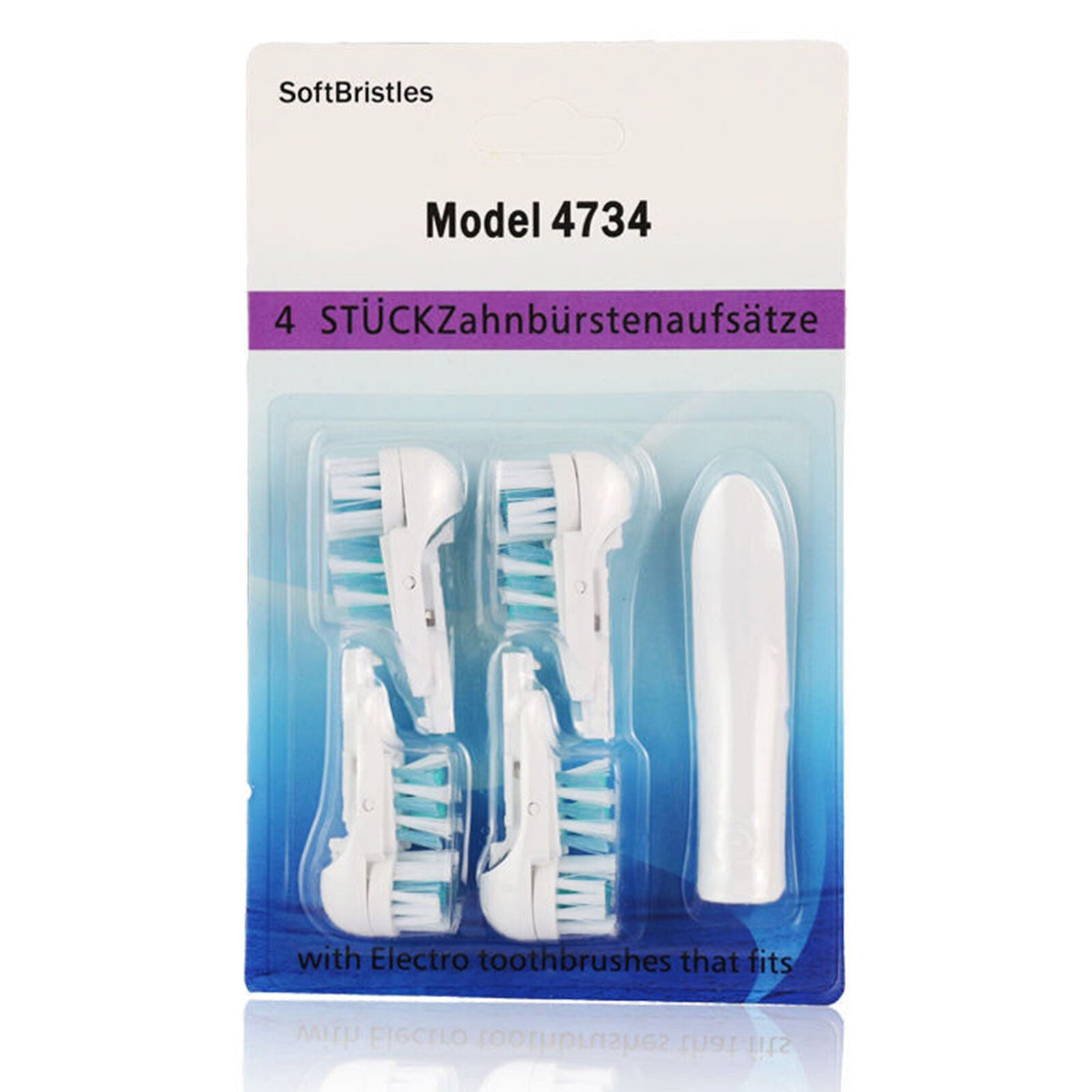 4PCS Replacement Toothbrush Head Cross Action Power Brush Dual Clean For Oral-B