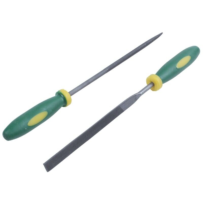 6 Pcs Plastic Handle Flat Square Round Needle Files Set T8S4S4