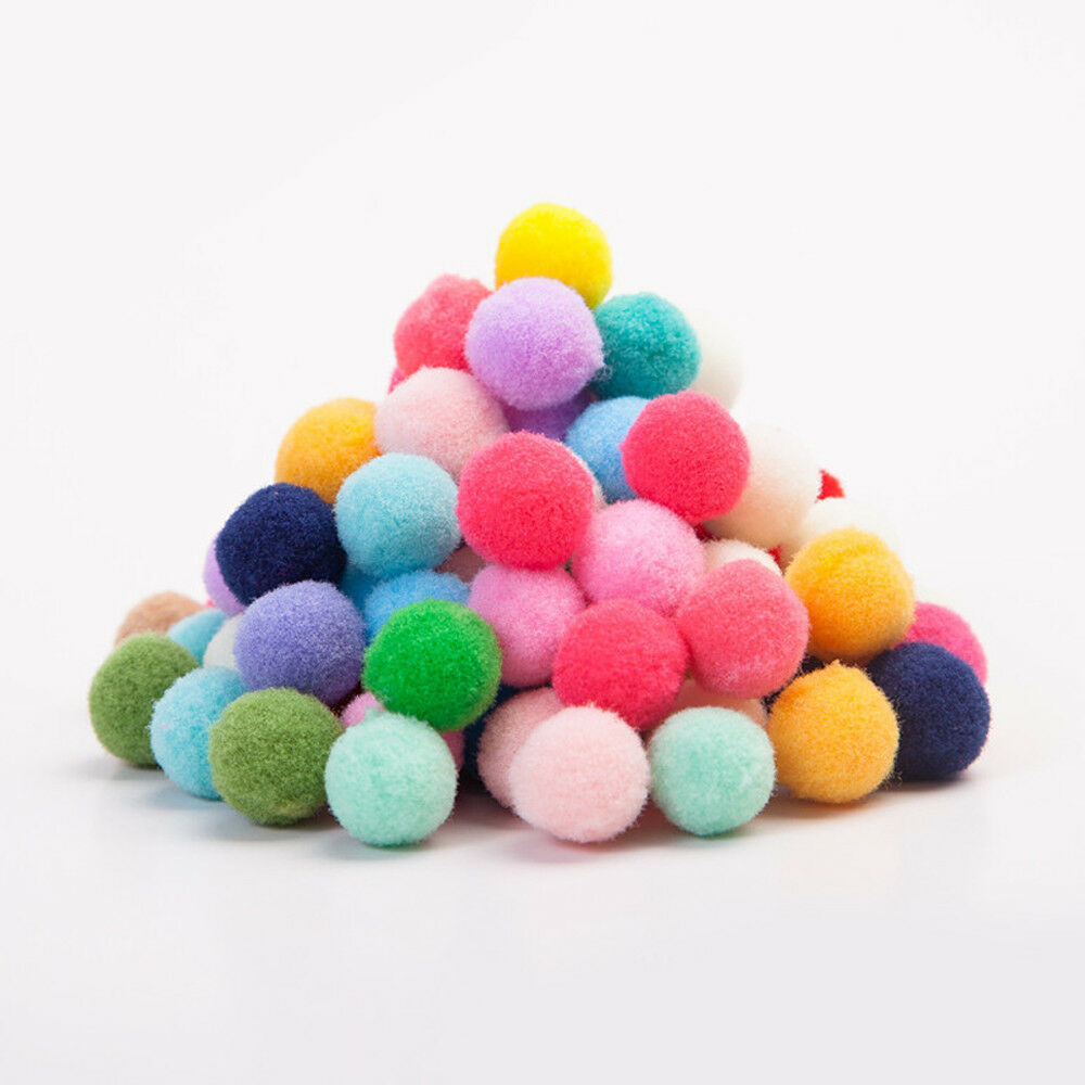 100X/set Mixed Colors Felt Balls 1cm Handmade Wool Felt Beads Decor DIY Crafts