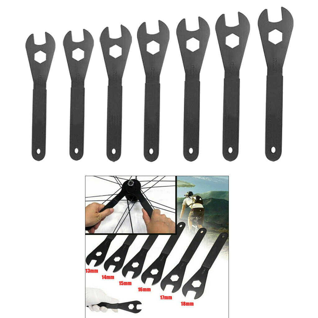 7x Bike Cone Spanner Set Narrow Nut Lock  Adjustment 13/14/15/16/17/18mm