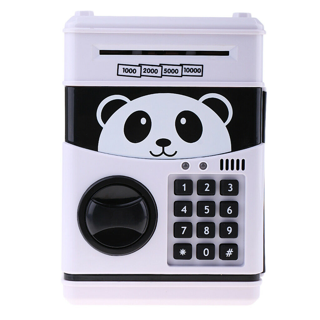 Kids Cute Cartoon Panda Piggy Money Bank ATM Cash Coin Can Savings Box Gift